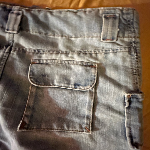 Old NAVY THICK DENIM SKIRT WITH SPLITS BACK POCKET VELCRO CLOSURE size 12 - Picture 8 of 16